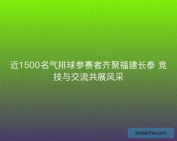 近1500名气排球参赛者齐聚福建长泰 竞技与交流共展风采