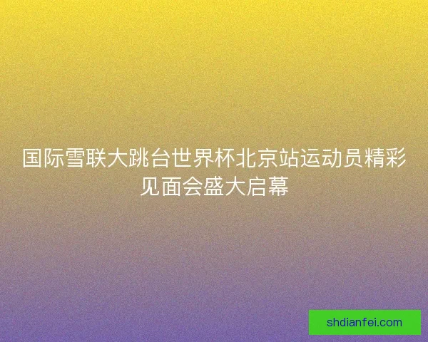 国际雪联大跳台世界杯北京站运动员精彩见面会盛大启幕 国际雪联大跳台世界杯北京站运动员精彩见面会盛大启幕